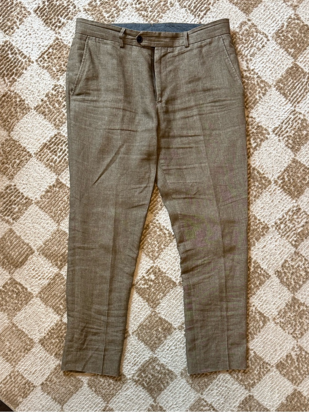 Todd Snyder Light Brown Linen Sutton Pants